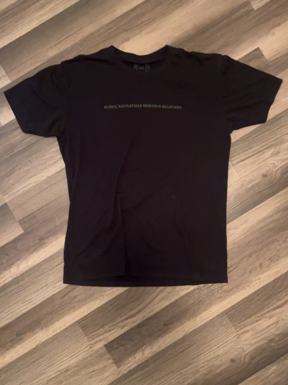GBRS Group Mens Medium Black Military Tactical Athletic Camo T Shirt